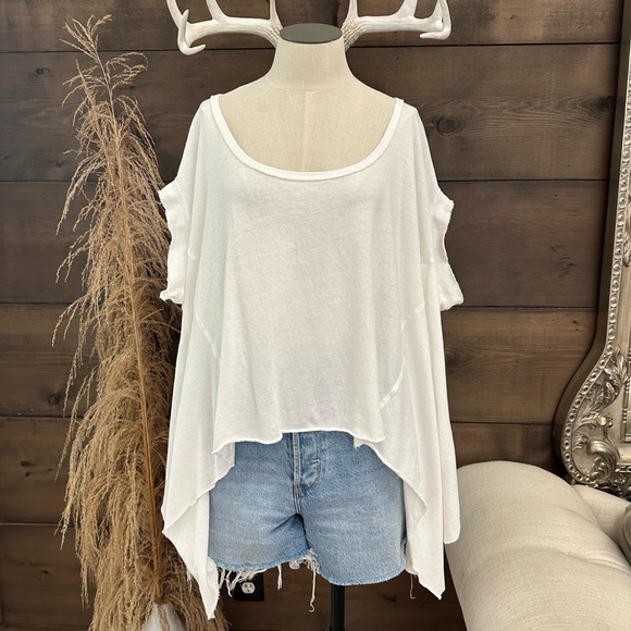 We The Free Tops - Free People boxy white short sleeve top